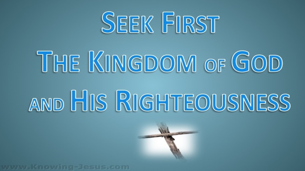 Matthew 6:33 Seek First The Kingdom (blue)